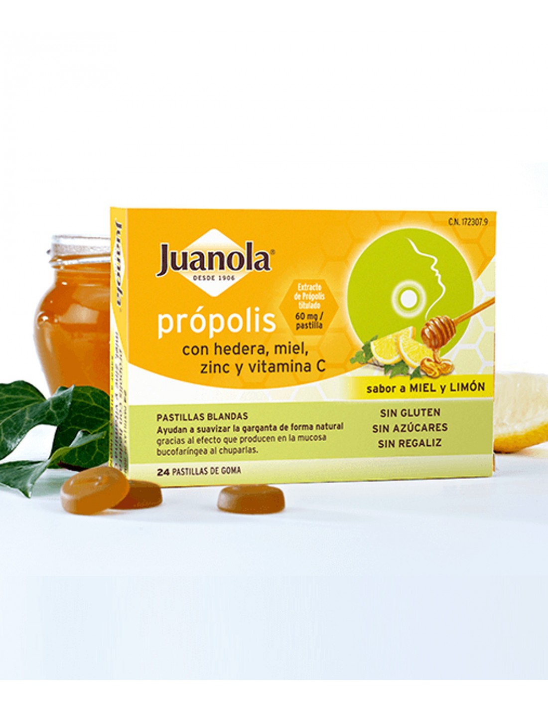 Juanola Propolis Miel Y Limón 24 pastillas -Vistafarma